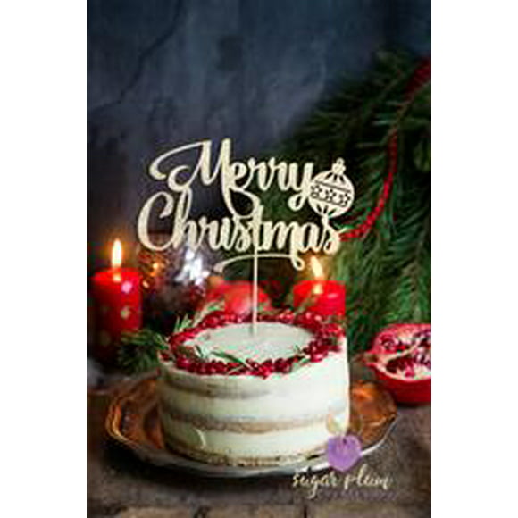 12 x mini santa's santa clus Christmas Cake Decorations yule log cupcake toppers